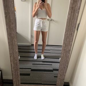 L.A. Hearts White Paper-bag Shorts